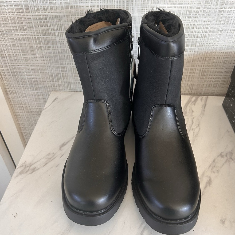 Totes Stadium Weather Boot Black Mens Sz 11M Thermolite Waterproof Zipper Warm‎